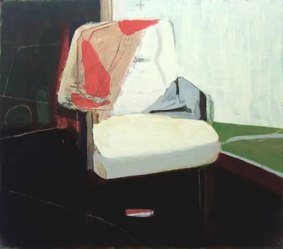Chair (Shuttle), 2005. Tempera on linen panel, 60 × 75 cm.