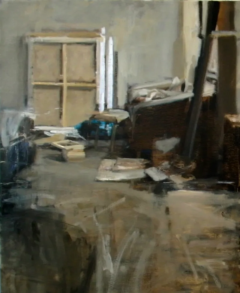 Leipzig Studio, 2009. Oil on canvas, 70 × 50 cm.