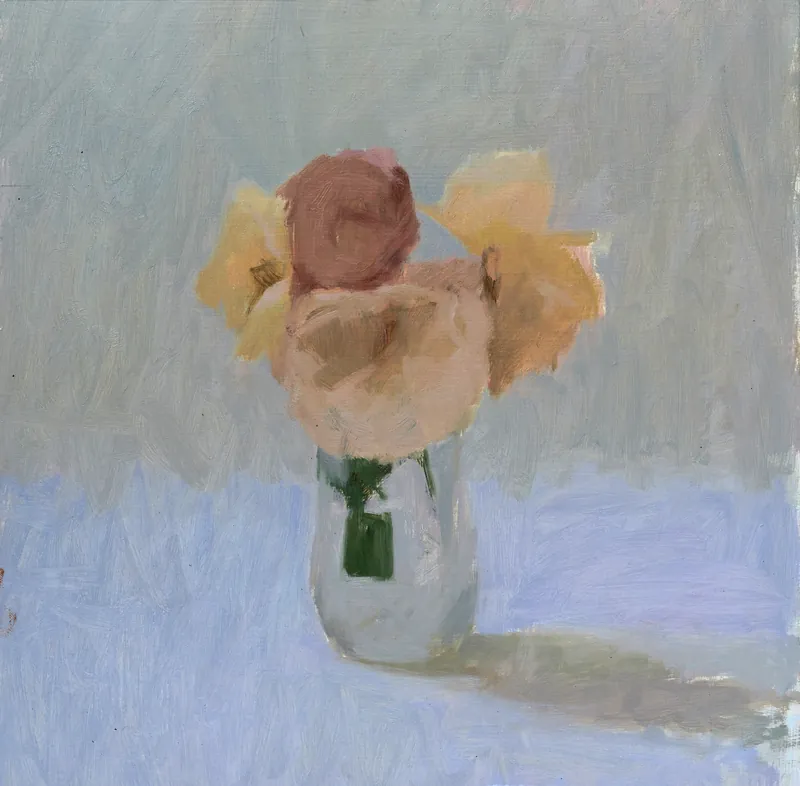 Queenstown Flowers, 2019. Oil on panel, 30 × 31 cm.