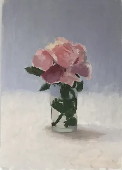 Queenstown Flowers, 2019. Oil on panel, 30 × 31 cm.